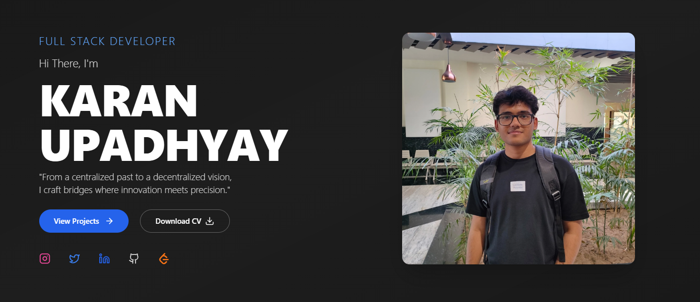 Karan Upadhyay Portfolio